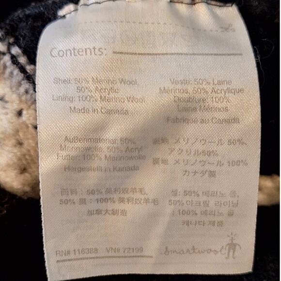 Smartwool Beanie UNISEX OS Black Grey Cream Outdoor Gorpcore Winter Merino Wool - Picture 5 of 6